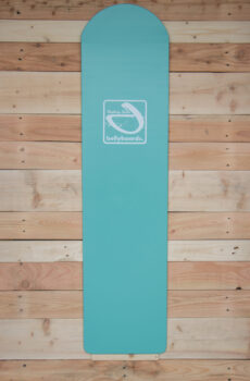 Turquoise white logo bellyboard