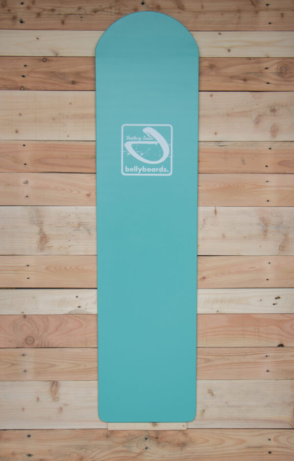 Turquoise white logo bellyboard