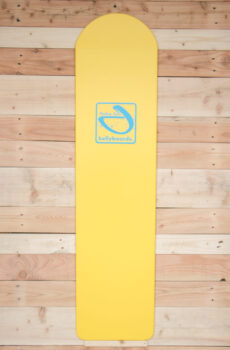 Yellow with blue logo bellyboard