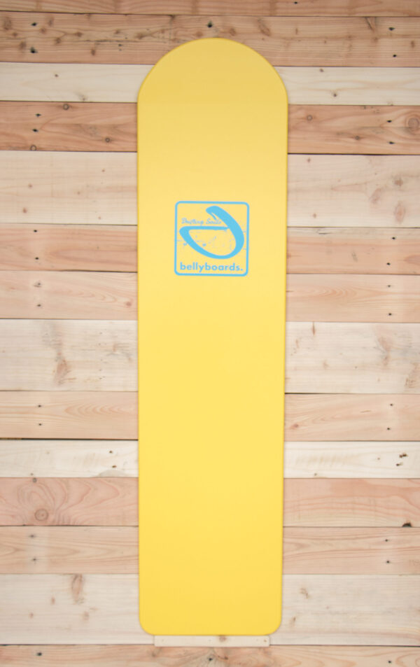 Yellow with blue logo bellyboard